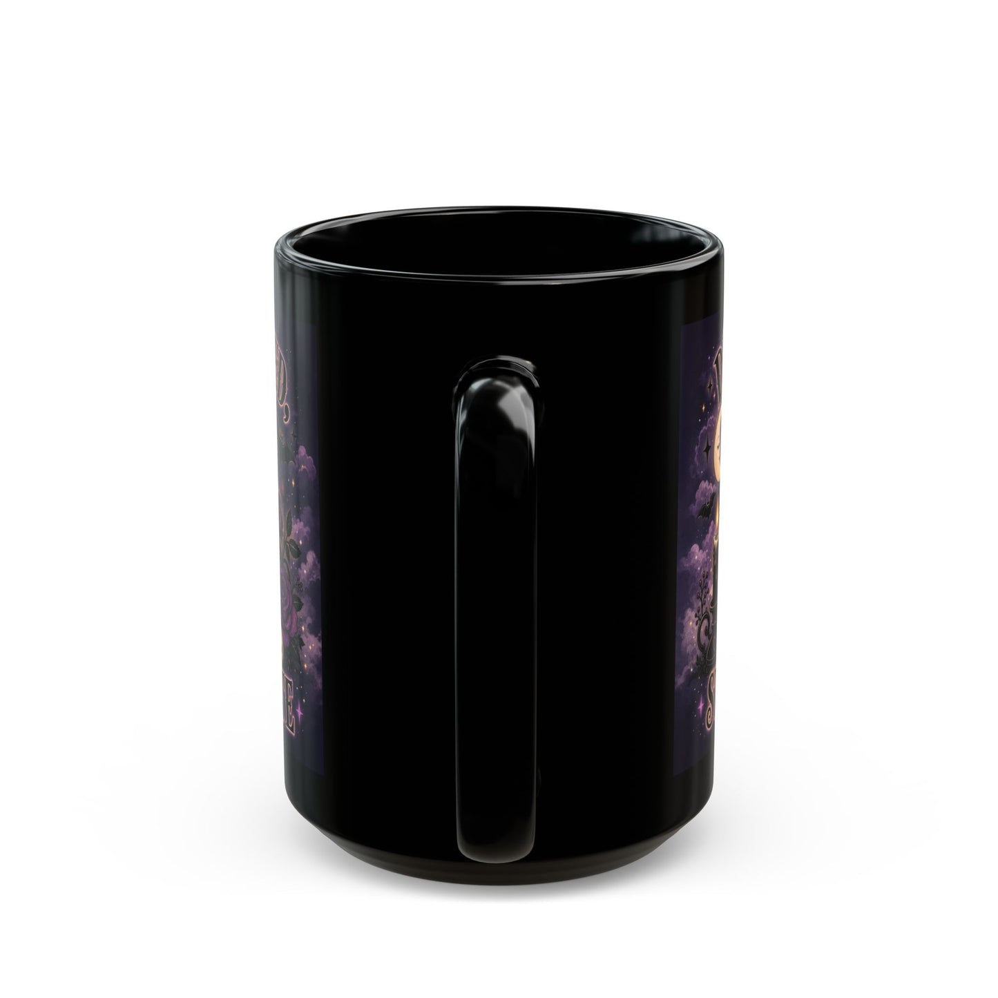 Cute Gothic Ghost Mug — "Dead Tired, Still Cute" Black Coffee Cup