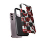 Red Kiss Heart Checkerboard phone case | Danger XOXO dice pattern