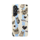 Cat Pattern Magnetic Impact Phone Case — Cute Cats, Fish & Hearts Design