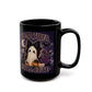 Cute Gothic Ghost Mug — "Dead Tired, Still Cute" Black Coffee Cup