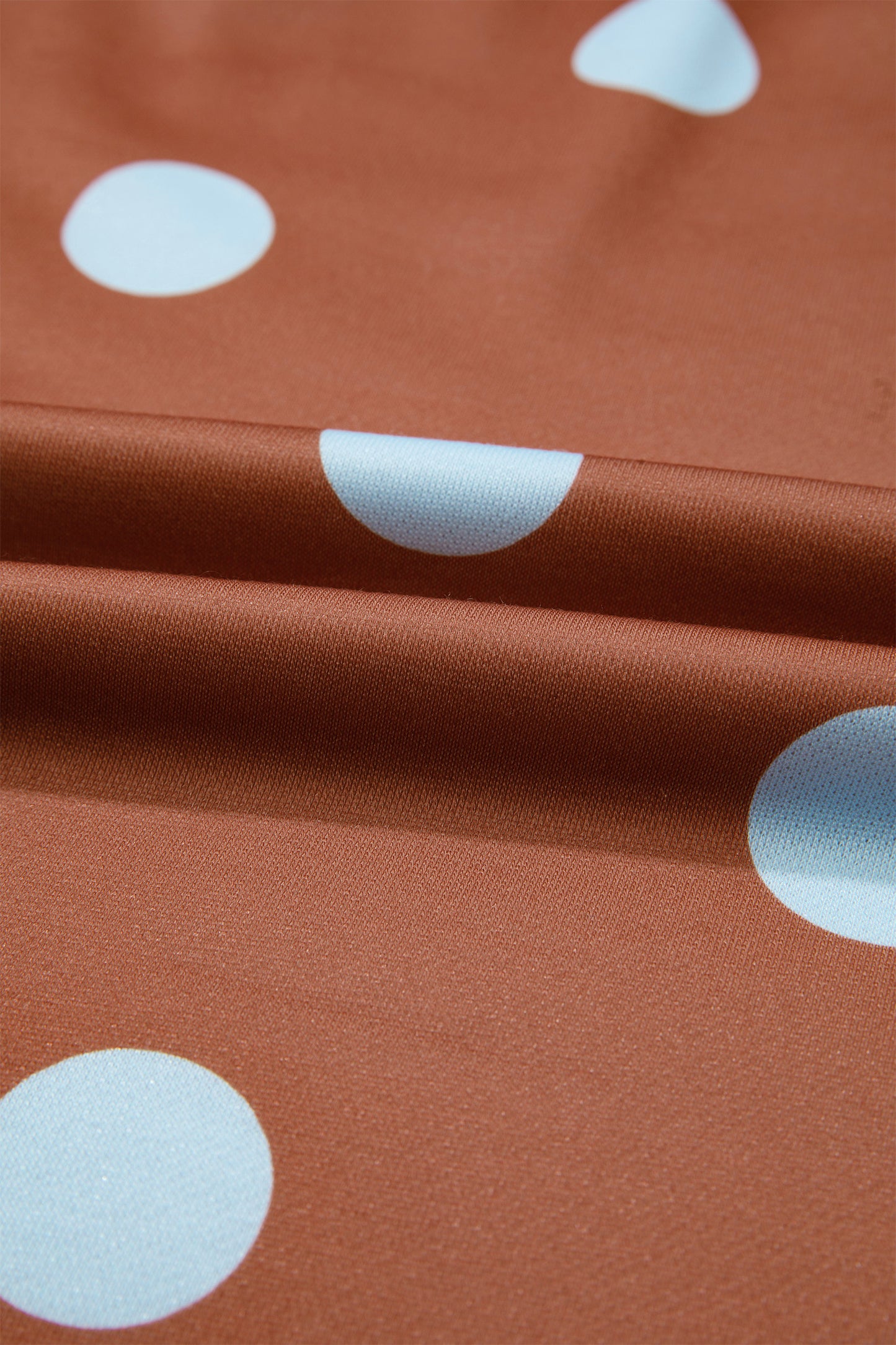 Pink Polka Dot Print Contrast Detail Oversized Tunic Sweatshirt