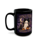 Cute Gothic Ghost Mug — "Dead Tired, Still Cute" Black Coffee Cup