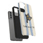 Cute Black Cat "Cutie Mode: ON" Tough Phone Case — Protective Striped Phone Cover