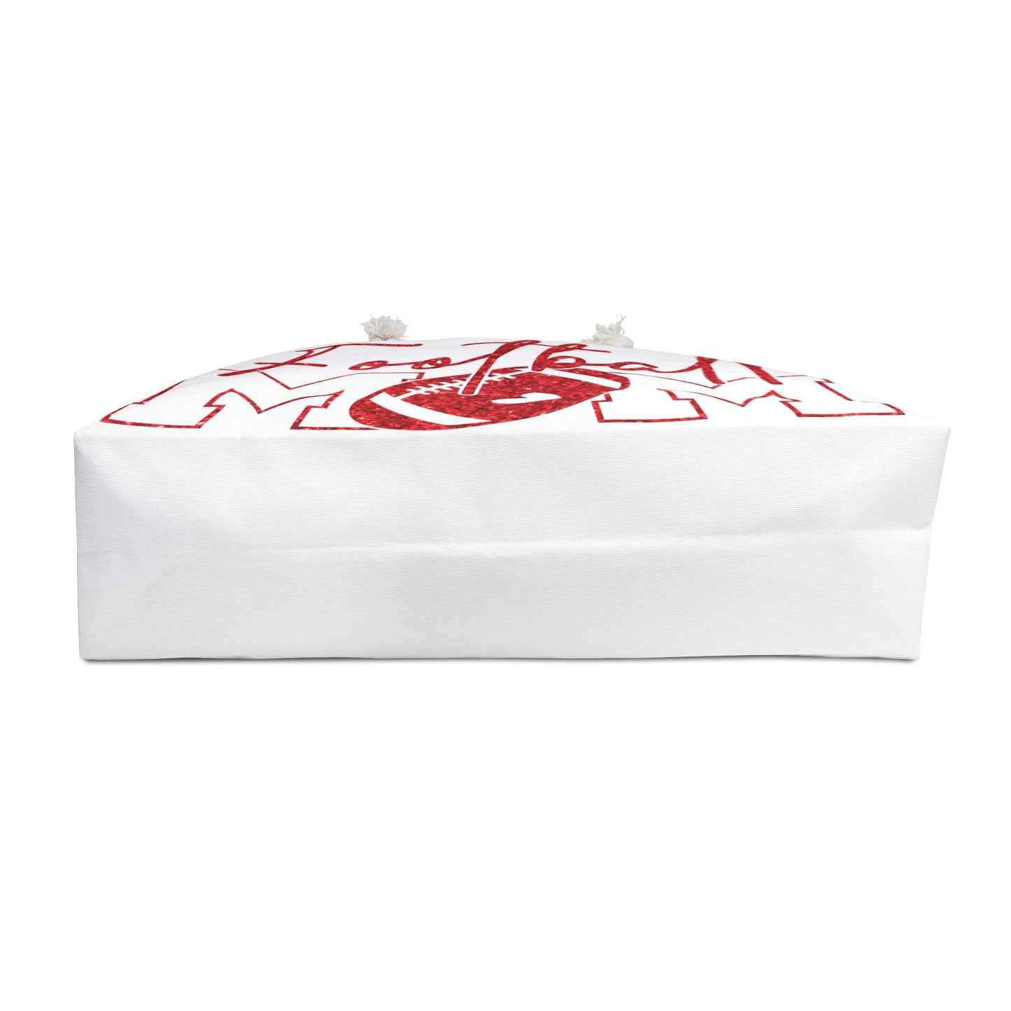 Football Mom Weekender Bag — Red Glitter Football Mom Travel Tote