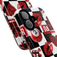 Red Kiss Heart Checkerboard phone case | Danger XOXO dice pattern