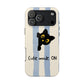 Cute Black Cat "Cutie Mode: ON" Tough Phone Case — Protective Striped Phone Cover