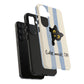 Cute Black Cat "Cutie Mode: ON" Tough Phone Case — Protective Striped Phone Cover