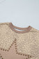 Khaki Leopard Star Print Long Sleeve Loose Casual Two Piece Pants Set