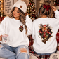 Reindeer Breakthrough Sweatshirt – Cute Vintage Holiday Deer Crewneck