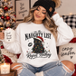 Sweatshirt — "On the Naughty List (Regret Nothing)" Black Cat Christmas Crewneck