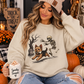 Halloween Skeleton Chasing Dog Crewneck Sweatshirt