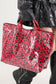 White Cow Spots Print Travel Tote Bag