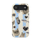 Cat Pattern Magnetic Impact Phone Case — Cute Cats, Fish & Hearts Design