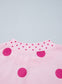 Pink Polka Dot Print Contrast Detail Oversized Tunic Sweatshirt