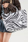White Cow Spots Print Travel Tote Bag