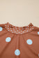 Pink Polka Dot Print Contrast Detail Oversized Tunic Sweatshirt