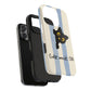 Cute Black Cat "Cutie Mode: ON" Tough Phone Case — Protective Striped Phone Cover