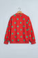 Pink Polka Dot Print Contrast Detail Oversized Tunic Sweatshirt