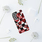 Red Kiss Heart Checkerboard phone case | Danger XOXO dice pattern