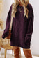 Mist Green Cable Knit Drop Shoulder Loose Fit Sweater Dress