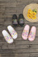 White Colorful Heart Print EVA Slippers