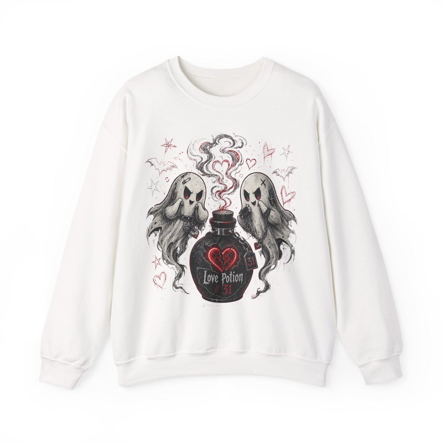 Love Potion Crewneck Sweatshirt — Gothic Ghosts Valentine Spell