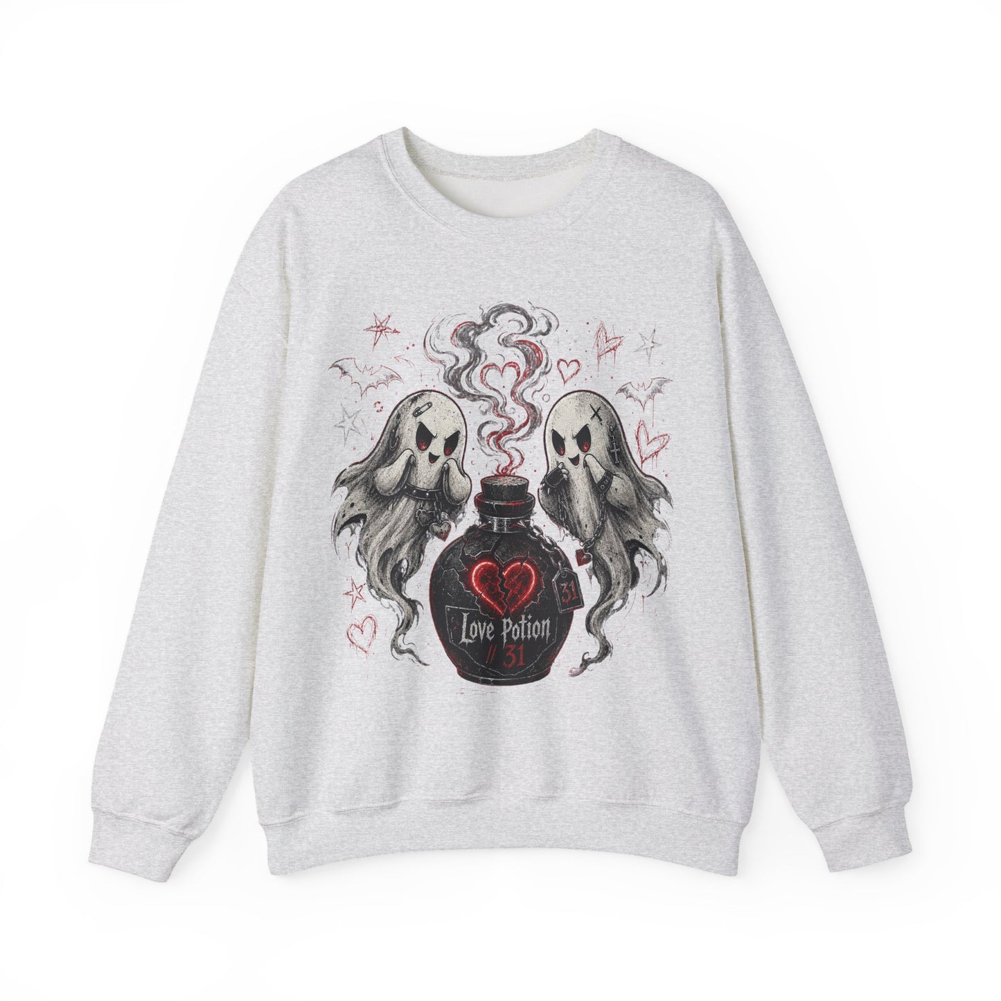 Love Potion Crewneck Sweatshirt — Gothic Ghosts Valentine Spell