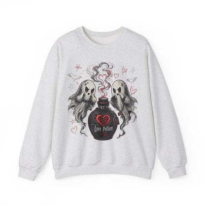 Love Potion Crewneck Sweatshirt — Gothic Ghosts Valentine Spell
