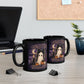 Cute Gothic Ghost Mug — "Dead Tired, Still Cute" Black Coffee Cup