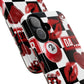 Red Kiss Heart Checkerboard phone case | Danger XOXO dice pattern
