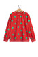 Pink Polka Dot Print Contrast Detail Oversized Tunic Sweatshirt