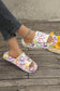 White Colorful Heart Print EVA Slippers
